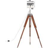  Podna svjetiljka na tronošcu od masivnog drva manga 165 cm Smeđa | shoptok.hr