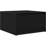 vidaXL Kavna mizica s predali črni hrast 70,5x70x40 cm | Shoptok.si