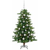  Artificial Christmas Tree with Bauble 120 cm 150 LED lampica - 120 cm s LED-ima i srebrnim lopticama | shoptok.hr