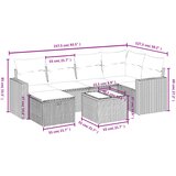  7-dijelni set vrtnih sofa svjetlosivi od poliratana | shoptok.hr