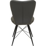 Hom`in stol, kovina, usnje siva, črna | Shoptok.si
