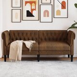vidaXL Dvosjed Chesterfield smeđi od tkanine Cijene