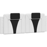  The Living Store Vzglavna stranica bela in črna 140 cm umetno usnje - Vzglavna Stranica, (21496222) | Shoptok.si