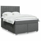 Maison Chic Box spring postelja - Vzmetna postelja z vzmetnico temno siva 160x200 cm blago SL11901, (21908981) | Shoptok.si