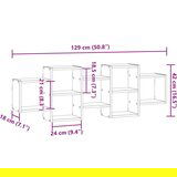 vidaXL Zidna polica crna 129x18x42 cm konstruirano drvo | shoptok.hr