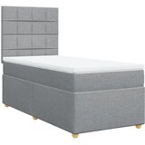  Okvir kreveta s oprugama i madrac svjetlosivi 90x200cm tkanina | shoptok.hr