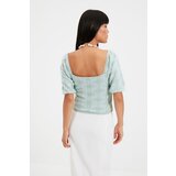 Trendyol Mint Square Collar Jacquard Knitwear Sweater | Eponuda.ba