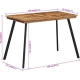  Blagovaonski stol 120 x 62 x 76 cm od masivne tikovine | Eponuda.ba