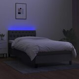  box spring s madracem LED tamnosivi 100x200 cm tkanina | shoptok.hr