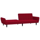  Kavč dvosed z ležiščem vinsko rdeč žamet, (21038128) | Shoptok.si
