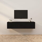  Zidni TV ormarići 3 kom crni 57 x 34,5 x 40 cm | shoptok.hr