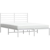  Metalni okvir za krevet s uzglavljem bijeli 160x200 cm | shoptok.hr