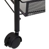 vidaXL 4-nadstropni kuhinjski voziček črn 46x26x85 cm železo | Shoptok.si