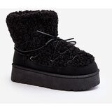 Boto Women's Lace-Up Snow Boots with Thick Sole Black Loso | Shoptok.si