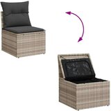 vidaXL 9-dijelni set vrtnih sofa od poliratana s jastucima svjetlosivi | shoptok.hr
