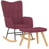  Stolica za ljuljanje s osloncem za noge boja vina od tkanine | shoptok.hr