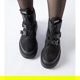 Gemre Black platform ankle boots Glen with buckles | Shoptok.si