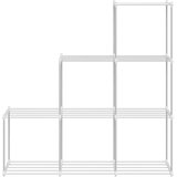  Cijevna polica s pohranom Bijelo 129 x 27 x 132 cm Aluminij | shoptok.hr