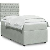 Maison Chic Box spring postelja - Vzmetna postelja z vzmetnico svetlo siva 100x200 cm žamet SL23177, (21891976) | Shoptok.si
