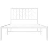 Metalni okvir za krevet s uzglavljem bijeli 100x190 cm | shoptok.hr