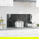 vidaXL Kuhinjska zidna obloga Tamno siva Staklo 90 x 40 cm Elegantno | shoptok.hr