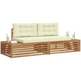  Set vanjskih sofa s jastukom Prirodna i krem 203,5 x 83 x 73 cm | Eponuda.com