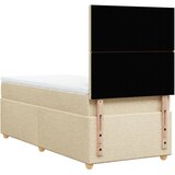  Krevet s oprugama i madracem krem 100 x 200 cm od tkanine | shoptok.hr
