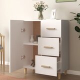  Komoda bijela 69,5x34x90 cm od konstruiranog drva | shoptok.hr