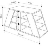 Hanah home pyramid shoe bench - oak, white oakwhite shoe cabinet | ePonuda.com