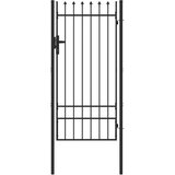  Ogradna vrata BOXTEL 103 x 250 cm Čelik s prahom premazan Siva | shoptok.hr