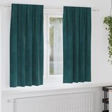 vidaXL Zavese Temno zelena Poliester 140 x 175 cm Dekorativni vložki | Shoptok.si