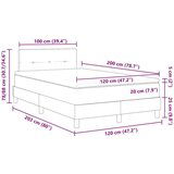  Boxspring krevet s madracem Tamno smeđa 120 x 200 cm tkanina | shoptok.hr