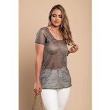Fenzy Pletena Kratka Majica, Siva | Shoptok.si