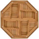 Stolna ploča 80 x 80 x 2,5 cm osmerokutna od masivne tikovine | shoptok.hr