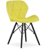 Brandless LAGO stol Velvet - rumena / noge črne x 3, (22031545) | Shoptok.si