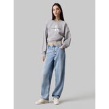 Calvin Klein Jeans Sweater majica siva melange / crna / bijela | shoptok.hr