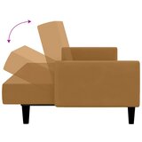  Dvosjed na razvlačenje smeđi baršunasti | shoptok.hr