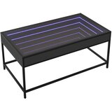  Stolić za kavu s beskonačnim LED svjetlima crni 90x50x41 cm | shoptok.hr