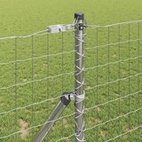  Ograda s postovima Srebrno 1 x 25 m Čelik i PVC | Eponuda.com