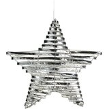  LED Božićna dekoracija 30xLED/3xAA 40 cm topla bela zvezda/srebrna | Eponuda.com