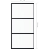  Klizna vrata s priborom ESG staklo i aluminij 102 x 205 cm | shoptok.hr