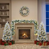  Set mini božićnih drvaca 120 cm 275 LED lampica Topla bijela | shoptok.hr