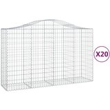  Lučne gabionske košare 20kom 200x50x120/140cm pocinčano željezo | shoptok.hr