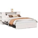 vidaXL Krevet s regalom z knjige bez madraca bijeli 140x200cm borovina | shoptok.hr