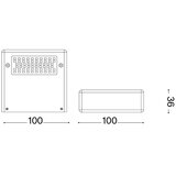 Ideal Lux led zidno svetlo tab LED/24W/230V cri 90 mesing | Eponuda.com
