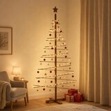  Drveno božićno drvce 180 cm Bambus i masivno borovo drvo - 180 cm Tamno smeđa | shoptok.hr