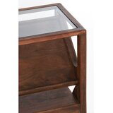 Light & Living Stranska mizica s stekleno mizno ploščo v naravni barvi 41x119 cm Yuki – | Shoptok.si