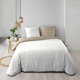 Douceur d intérieur Bela/bež bombažna posteljnina za zakonsko posteljo 200x200 cm Cadria – | Shoptok.si