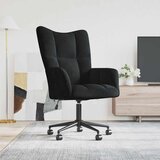  Stolica za opuštanje crna baršunasta | shoptok.hr
