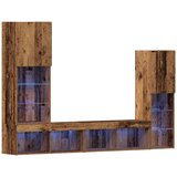 TV ormar S LED lampica 4 pcs Staro drvo Konstruirano drvo | Eponuda.ba